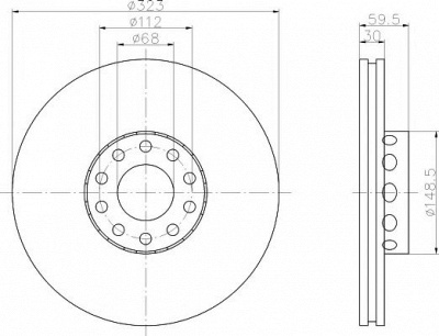 HELLA PAGID 8dd355106691 -  Тормозной диск